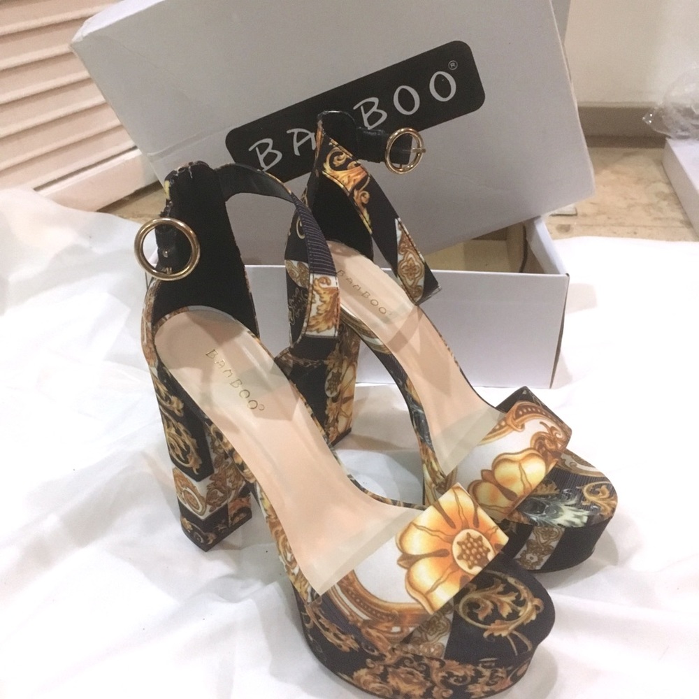 Bamboo platform heels